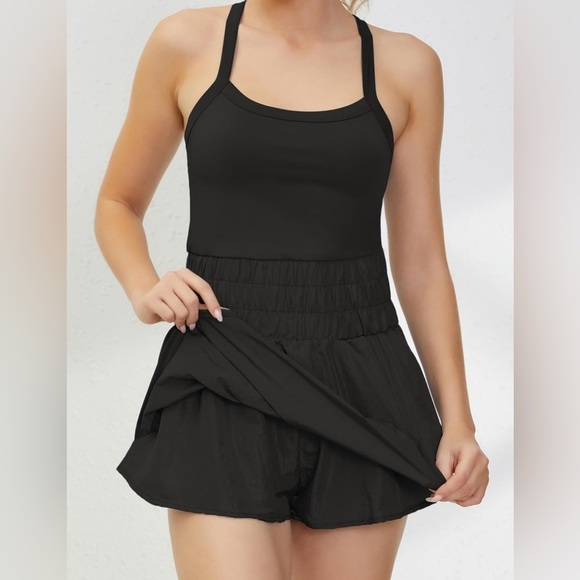 💕MISSACTIVER Women Tennis Dress Workout Dress with Built in Shorts Sleeve… - Picture 2 of 6